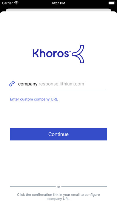 Emulate iPhone app Khoros Care using MyAndroid