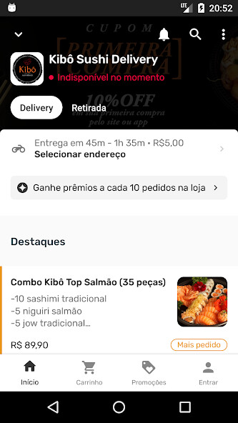 Run android online APK Kibô Sushi Delivery from MyAndroid or emulate Kibô Sushi Delivery using MyAndroid