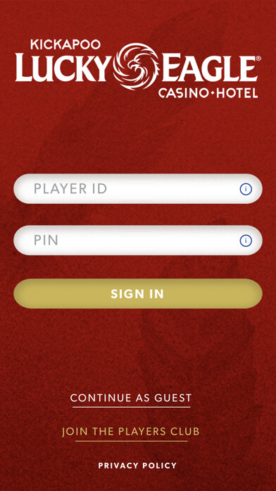 Emulate iPhone app Kickapoo Lucky Eagle Casino using MyAndroid