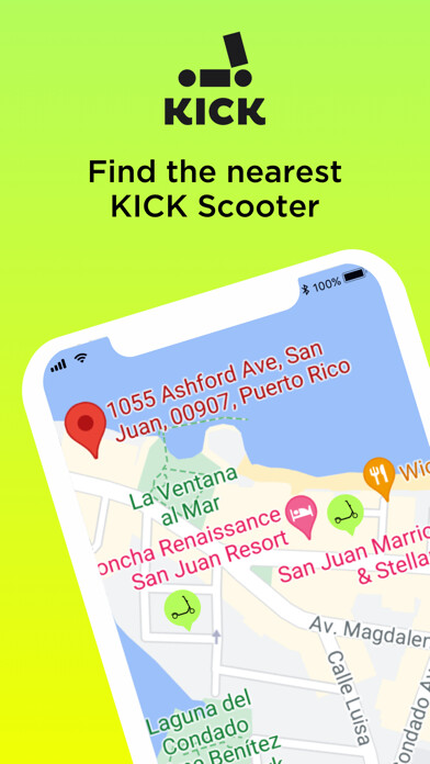 Emulate iPhone app KICK - Enjoy Your Ride! using MyAndroid