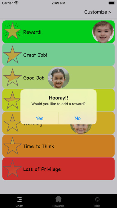 Emulate iPhone app KidBehave using MyAndroid