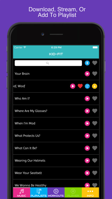 Emulate iPhone app KID-FIT Music using MyAndroid