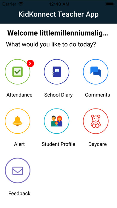 Emulate iPhone app KidKonnect Teacher App using MyAndroid