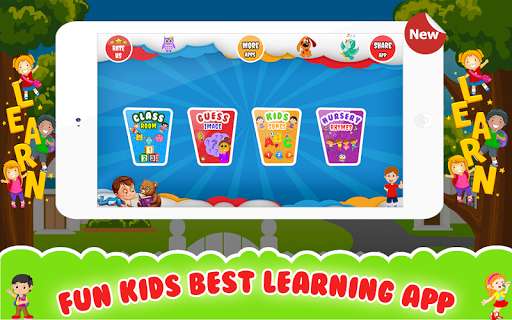 Run android online APK Kids ABC Learning, Nursery Rhyme, Memory Game 2021 from MyAndroid or emulate Kids ABC Learning, Nursery Rhyme, Memory Game 2021 using MyAndroid