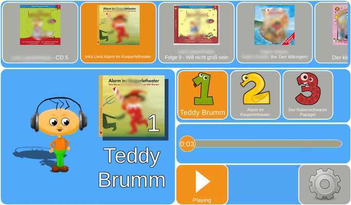Emulate Android APK Kids Audio Player Lite