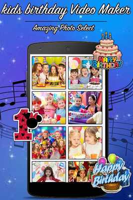Emulate Android APK Kids Birthday Video Maker - Music Slideshow Maker