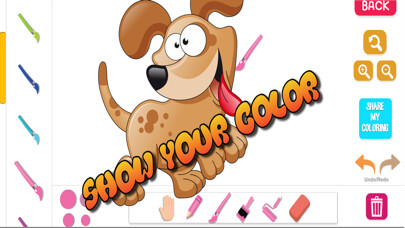 Emulate iPhone app Kids Coloring Drawing Book - Cute Animal & Dog using MyAndroid
