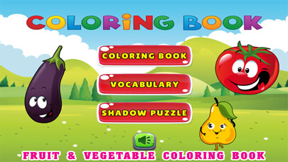 Emulate iPhone app Kids Coloring Pages Tracing - Fruit Vegetable Game using MyAndroid