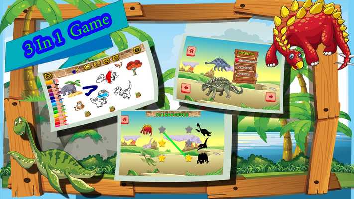 Emulate Android APK Kids Dinosaur coloring and Puzzle game Emulate Android APK Kids Dinosaur coloring and Puzzle game