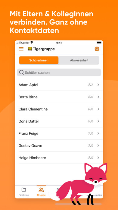 Emulate iPhone app KidsFox - der Kita-Messenger using MyAndroid