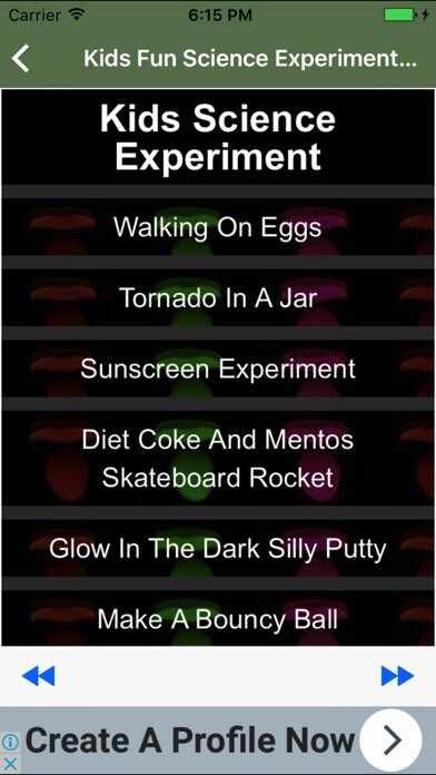 Emulate iPhone app Kids Fun Science Experiments - Try New Things using MyAndroid