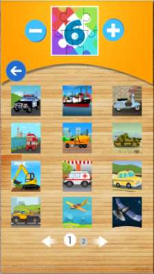 Emulate Android APK Kids Jigsaw Puzzle - Vehicle