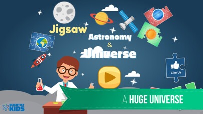Emulate iPhone app Kids Jigsaw Puzzle World : Astronomy & Universe - Game for Kids for learning using MyAndroid