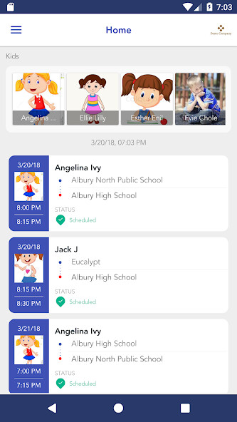 Emulate iPhone app Kids Kab Partner using MyAndroid
