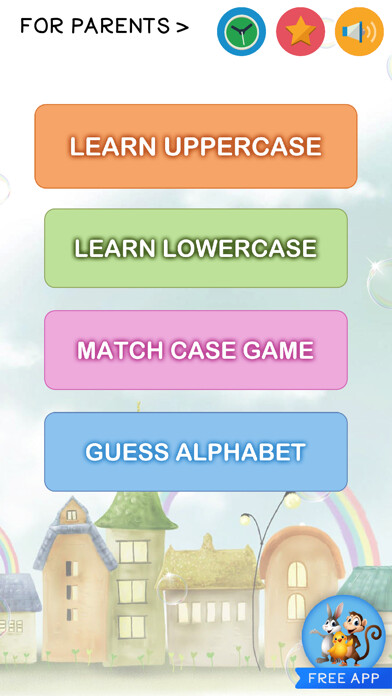 Emulate iPhone app Kids Learn English Alphabets using MyAndroid