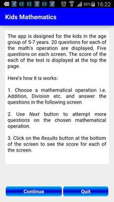 Emulate Android APK Kids Mathematics