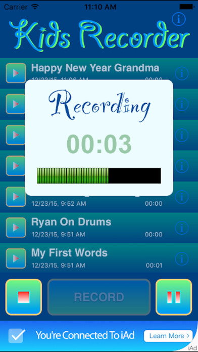 Emulate iPhone app Kids Recorder using MyAndroid Emulate iPhone app Kids Recorder using MyAndroid