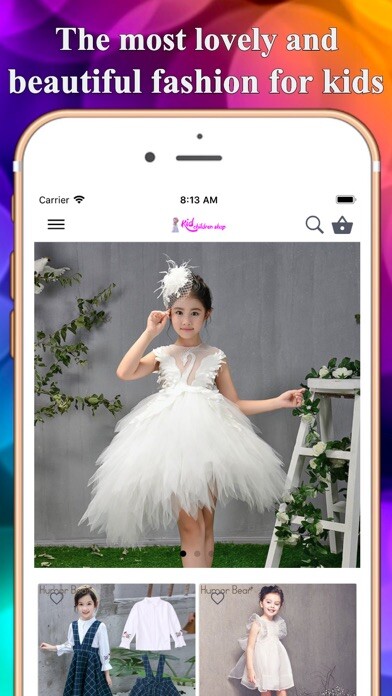 Emulate iPhone app KIDS SHOP : online shopping using MyAndroid