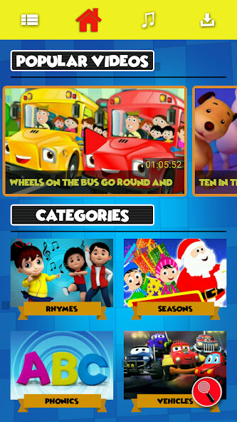 Run android online APK Kids Videos  Nursery Rhymes - Kids First from MyAndroid or emulate Kids Videos  Nursery Rhymes - Kids First using MyAndroid