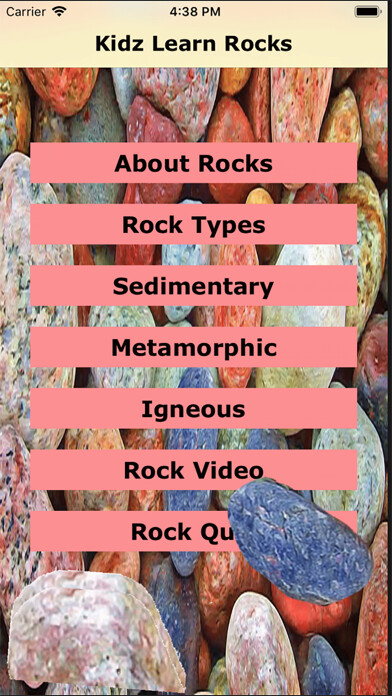 Emulate iPhone app Kidz Learn Rocks using MyAndroid