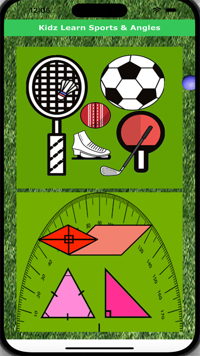 Emulate iPhone app Kidz Learn Sports and Angles using MyAndroid