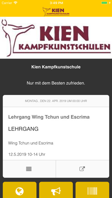Emulate iPhone app Kien Kampfkunstschule using MyAndroid Emulate iPhone app Kien Kampfkunstschule using MyAndroid