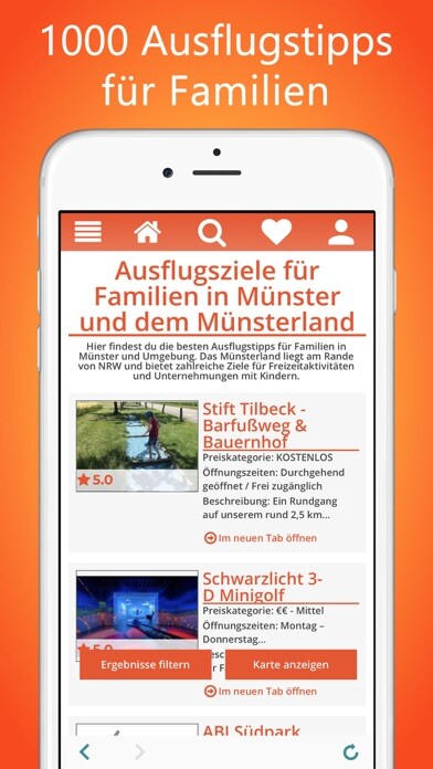 Emulate iPhone app Kigorosa - Ausflugsportal using MyAndroid