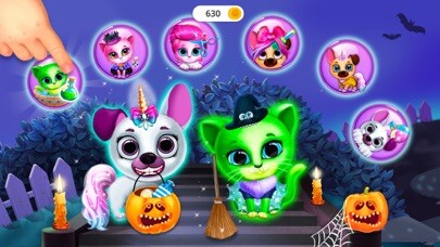 Emulate iPhone app Kiki & Fifi Halloween Makeover using MyAndroid