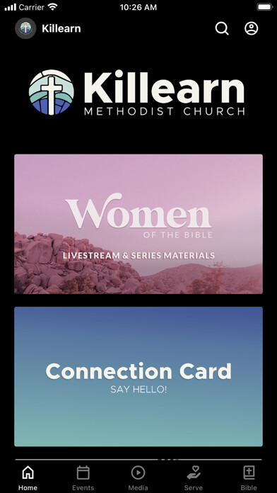 Emulate iPhone app Killearn Methodist Church using MyAndroid