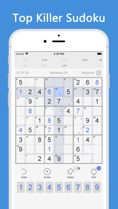 Emulate iPhone app Killer Sudoku - number game using MyAndroid Emulate iPhone app Killer Sudoku - number game using MyAndroid