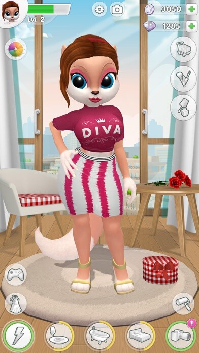 Emulate iPhone app Kimmy Superstar Fashion Cat using MyAndroid