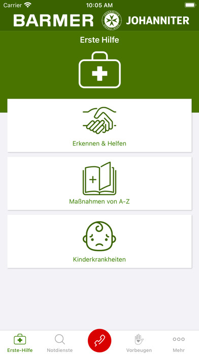 Emulate iPhone app Kindernotfall-App using MyAndroid Emulate iPhone app Kindernotfall-App using MyAndroid