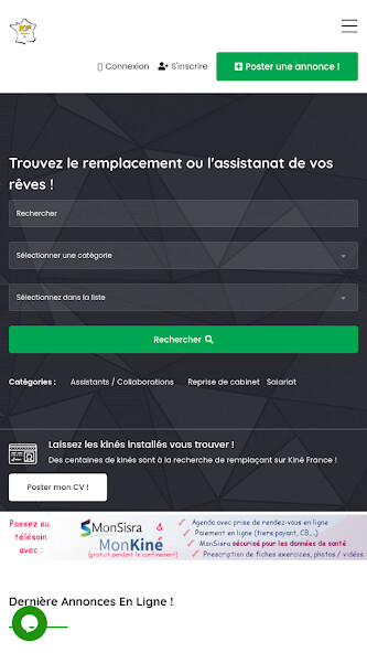 Run android online APK Kine France - Leader des annonces Kinés en France from MyAndroid or emulate Kine France - Leader des annonces Kinés en France using MyAndroid