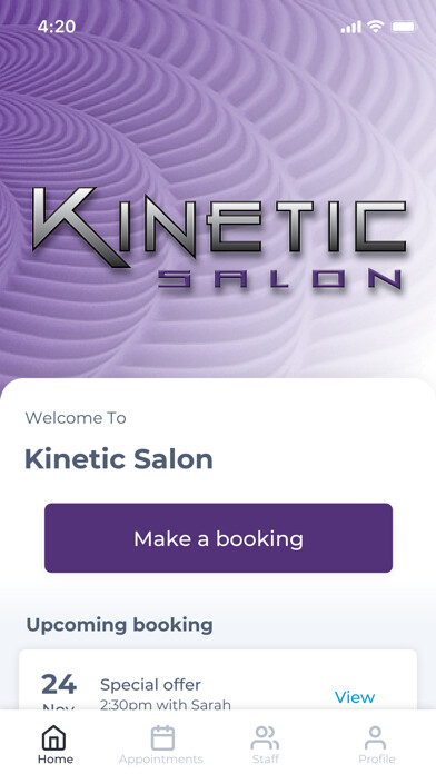 Emulate iPhone app Kinetic Salon using MyAndroid Emulate iPhone app Kinetic Salon using MyAndroid