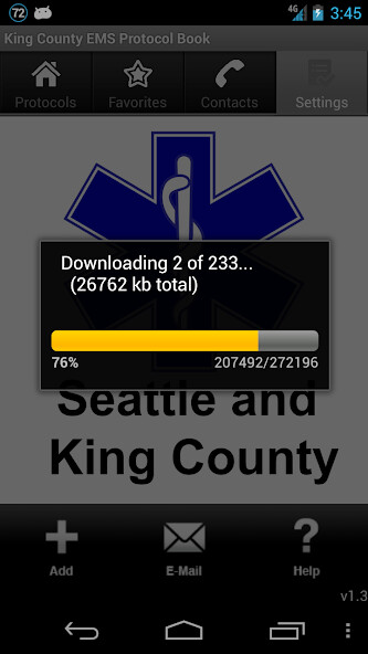 Emulate iPhone app King County EMS Protocol Book using MyAndroid