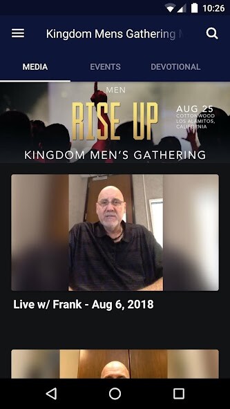 Run android online APK Kingdom Mens Gathering from MyAndroid or emulate Kingdom Mens Gathering using MyAndroid