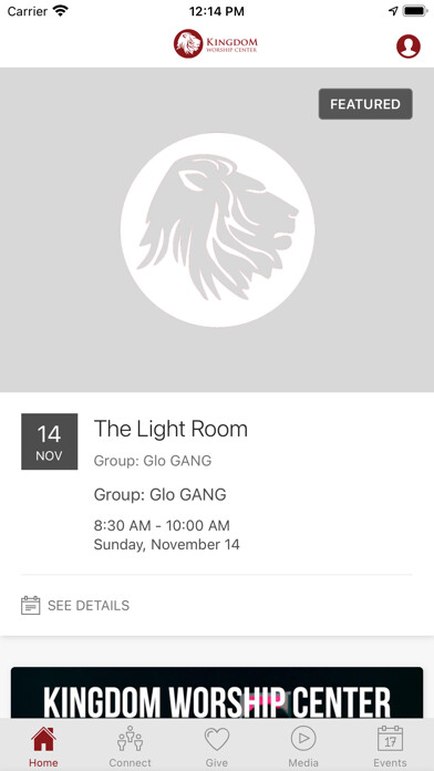 Emulate iPhone app Kingdom Worship Center using MyAndroid