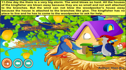 Emulate iPhone app Kingfisher and woodpecker (story and games for kids) using MyAndroid