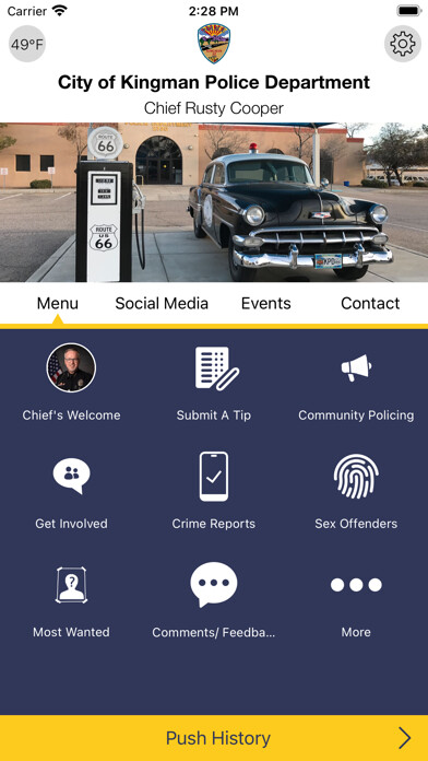 Emulate iPhone app Kingman AZ Police Dept using MyAndroid Emulate iPhone app Kingman AZ Police Dept using MyAndroid
