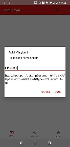 Run android online APK King Player for IPTV from MyAndroid or emulate King Player for IPTV using MyAndroid