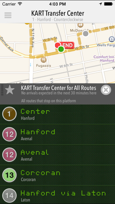 Emulate iPhone app Kings Area Rural Transit using MyAndroid