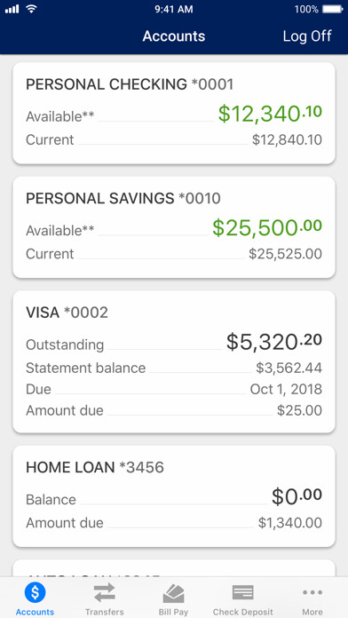Emulate iPhone app Kings FCU Mobile using MyAndroid