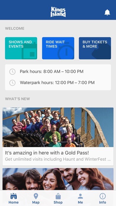 Emulate iPhone app Kings Island using MyAndroid