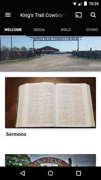 Emulate iPhone app Kings Trail Cowboy Church using MyAndroid Emulate iPhone app Kings Trail Cowboy Church using MyAndroid