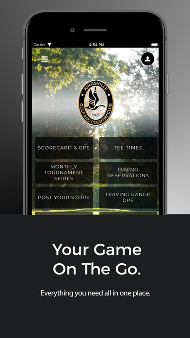 Emulate iPhone app Kingsville Golf & Country Club using MyAndroid