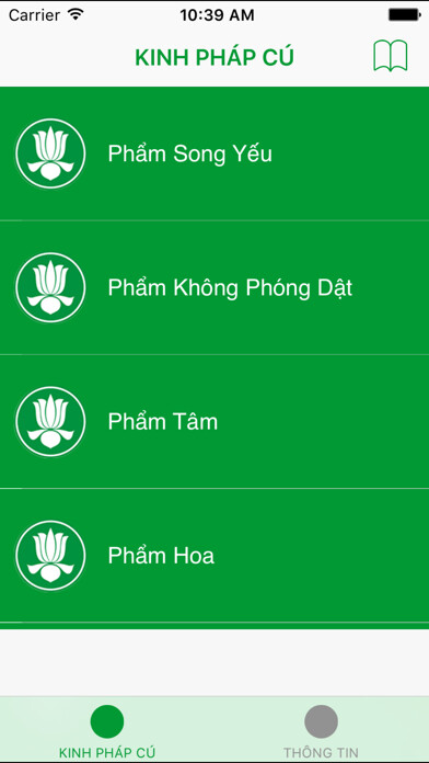 Emulate iPhone app Kinh Pháp Cú using MyAndroid Emulate iPhone app Kinh Pháp Cú using MyAndroid