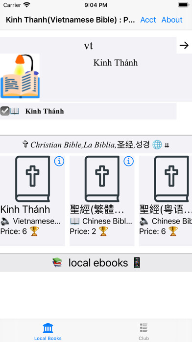 Emulate iPhone app Kinh Thanh (Vietnamese Bible) using MyAndroid