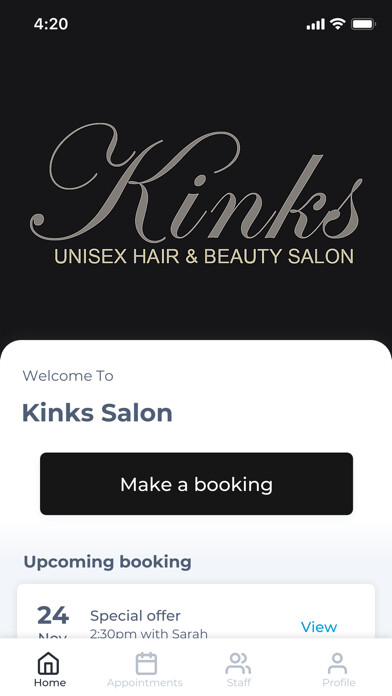 Emulate iPhone app Kinks Salon using MyAndroid Emulate iPhone app Kinks Salon using MyAndroid