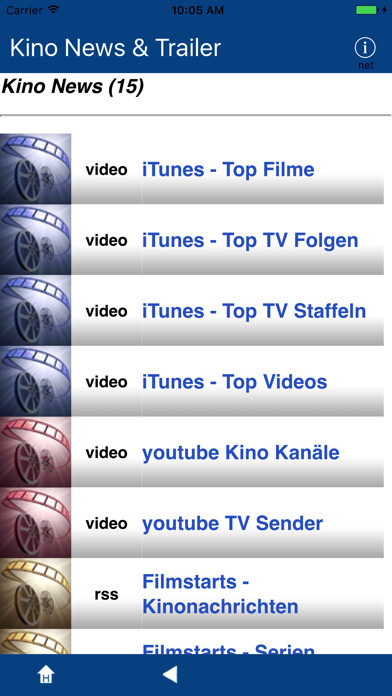 Emulate iPhone app Kino News & Trailer using MyAndroid Emulate iPhone app Kino News & Trailer using MyAndroid