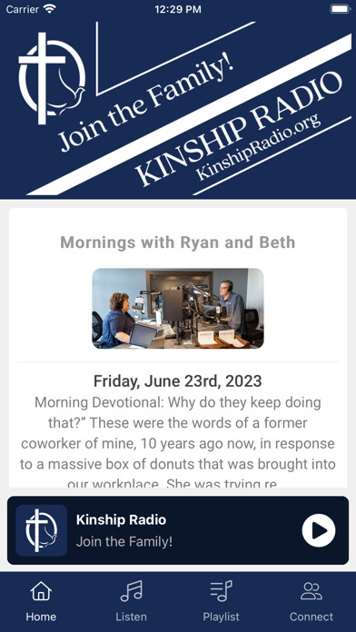 Emulate iPhone app Kinship Radio using MyAndroid Emulate iPhone app Kinship Radio using MyAndroid